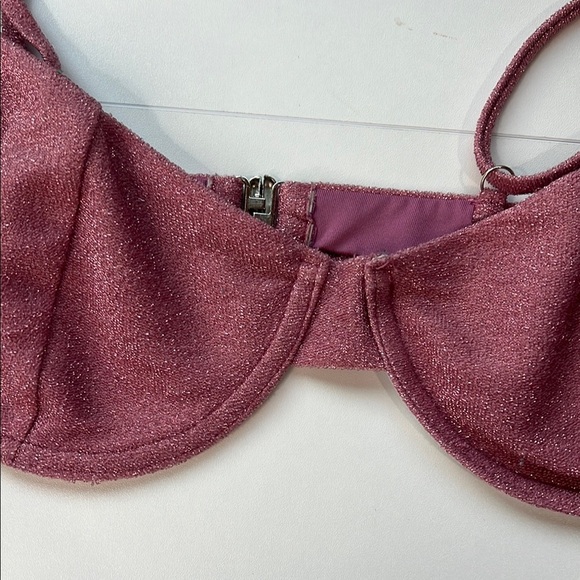 Lulus Underwire Swimsuit Pink Sparkly Womens XL - Picture 2 of 6